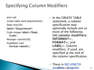 SAS Proc SQL | PPT