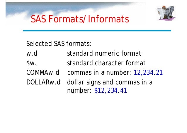 sas internal training sas format numeric