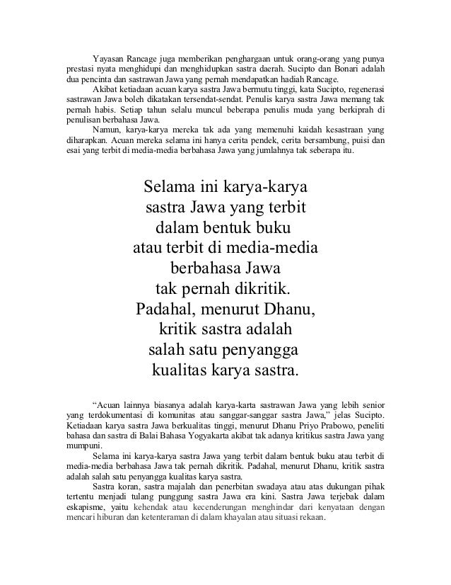 Puisi Bahasa Jawa Mang Temon