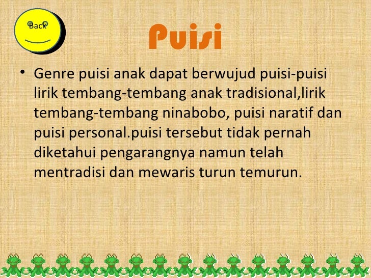 Hakikat sastra anak sastra anak di usia awal