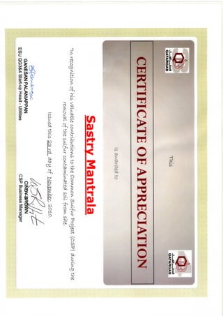 Sastry certificate of appreciation076