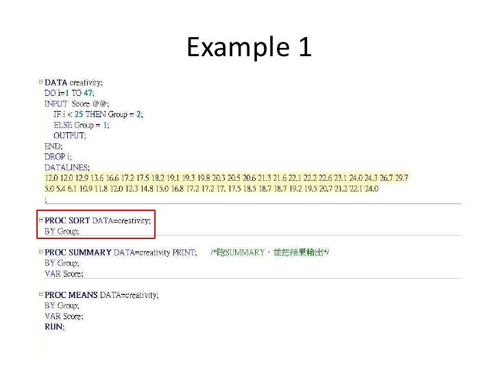 sas tutorial