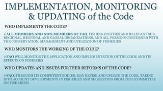 CODE OF CONDUCT FOR RESPONSIBLE FISHERIES