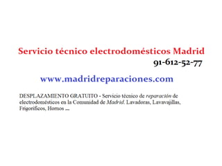 Servicio tecnico electrodomesticos