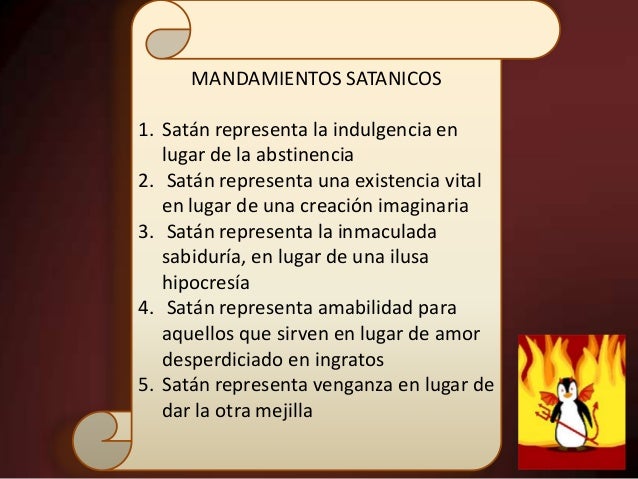 Los Mandamientos De La Biblia Satanica