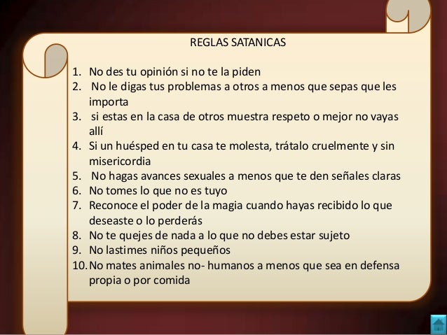 Los Mandamientos De La Biblia Satanica