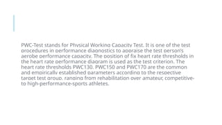 Test pwc accrpding to rehablitation and comfortable configuration of ...