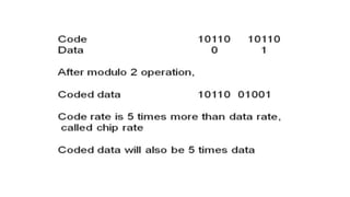 Multiple access techniques allow multiple users to share a communication channel or resource by using different dimensions like frequency, time, or code. Common examples include FDMA, TDMA, and CDMA