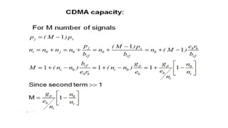 Multiple access techniques allow multiple users to share a communication channel or resource by using different dimensions like frequency, time, or code. Common examples include FDMA, TDMA, and CDMA