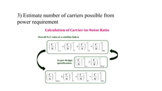 3) Estimate number of carriers possible from
power requirement
 