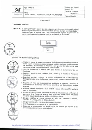 Copia No Controlada. Es responsabilidad del usuario asegurarse que el presente documento corresponde a la versión vigente publicada en INTRANET.
 