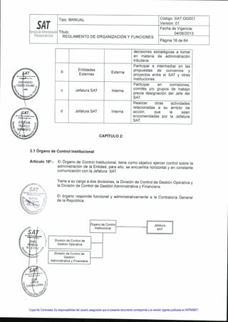 Copia No Controlada. Es responsabilidad del usuario asegurarse que el presente documento corresponde a la versión vigente publicada en INTRANET.
 