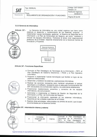 Copia No Controlada. Es responsabilidad del usuario asegurarse que el presente documento corresponde a la versión vigente publicada en INTRANET.
 