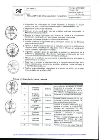 Copia No Controlada. Es responsabilidad del usuario asegurarse que el presente documento corresponde a la versión vigente publicada en INTRANET.
 