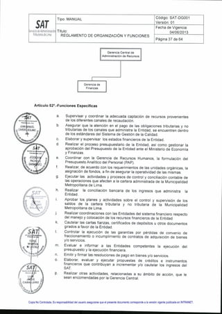 Copia No Controlada. Es responsabilidad del usuario asegurarse que el presente documento corresponde a la versión vigente publicada en INTRANET.
 