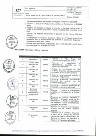 Copia No Controlada. Es responsabilidad del usuario asegurarse que el presente documento corresponde a la versión vigente publicada en INTRANET.
 