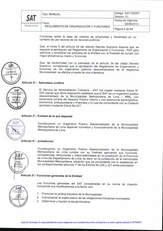 Copia No Controlada. Es responsabilidad del usuario asegurarse que el presente documento corresponde a la versión vigente publicada en INTRANET.
 