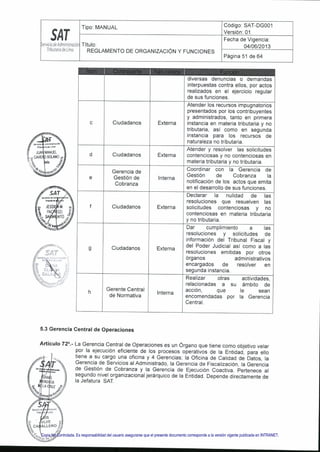 Copia No Controlada. Es responsabilidad del usuario asegurarse que el presente documento corresponde a la versión vigente publicada en INTRANET.
 