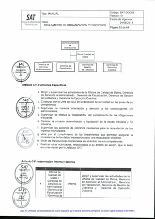 Copia No Controlada. Es responsabilidad del usuario asegurarse que el presente documento corresponde a la versión vigente publicada en INTRANET.
 