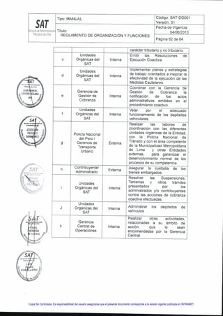 Copia No Controlada. Es responsabilidad del usuario asegurarse que el presente documento corresponde a la versión vigente publicada en INTRANET.
 