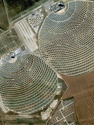 Imagem PS (0,6m/pixel) do QUICKBIRD.
Central Solar Térmica em Sevilha (Espanha)
Fonte: DigitalGlobe
 