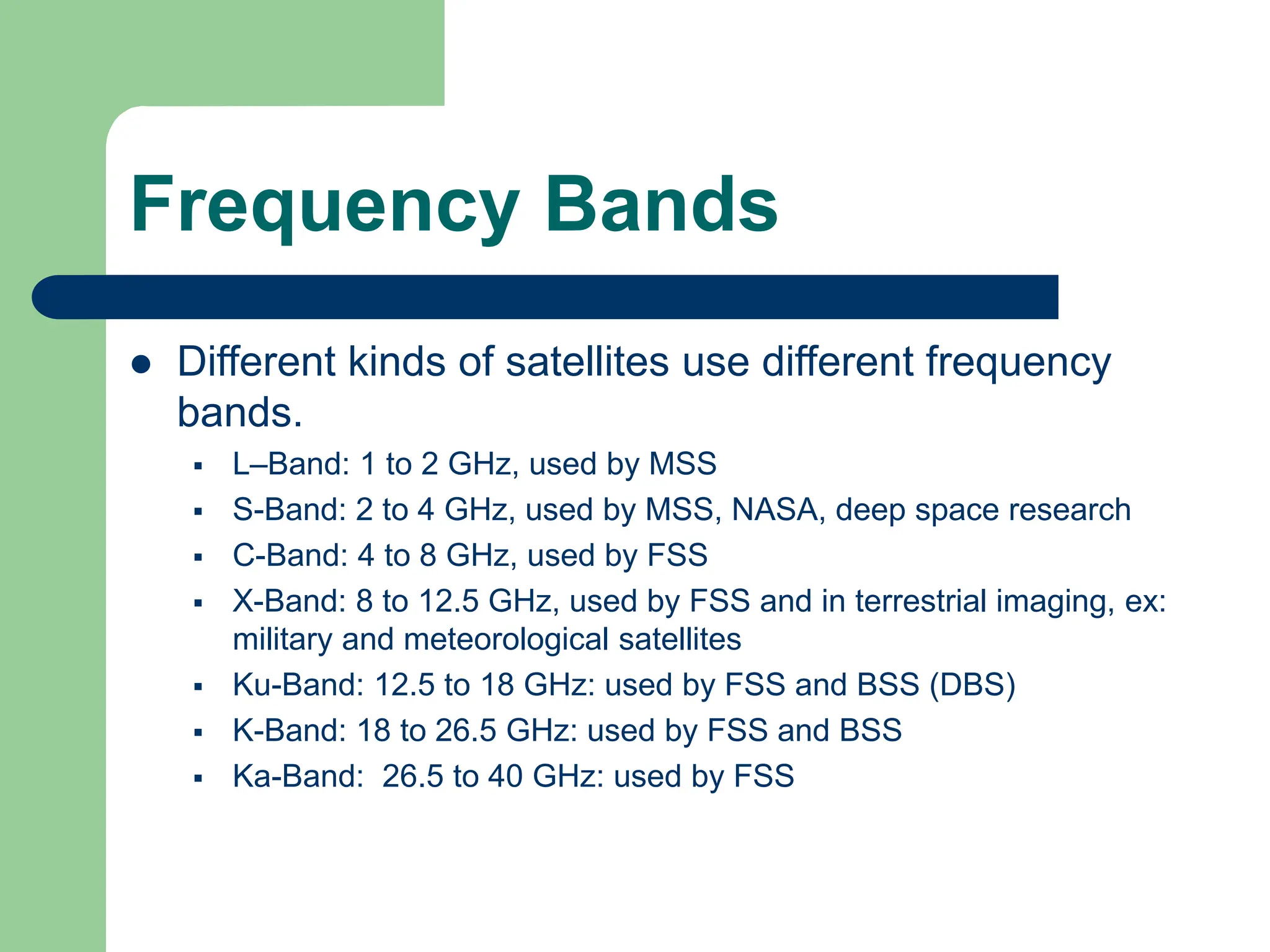 Mss Band Satellite advantages and disadvantages and data transmission | PPT