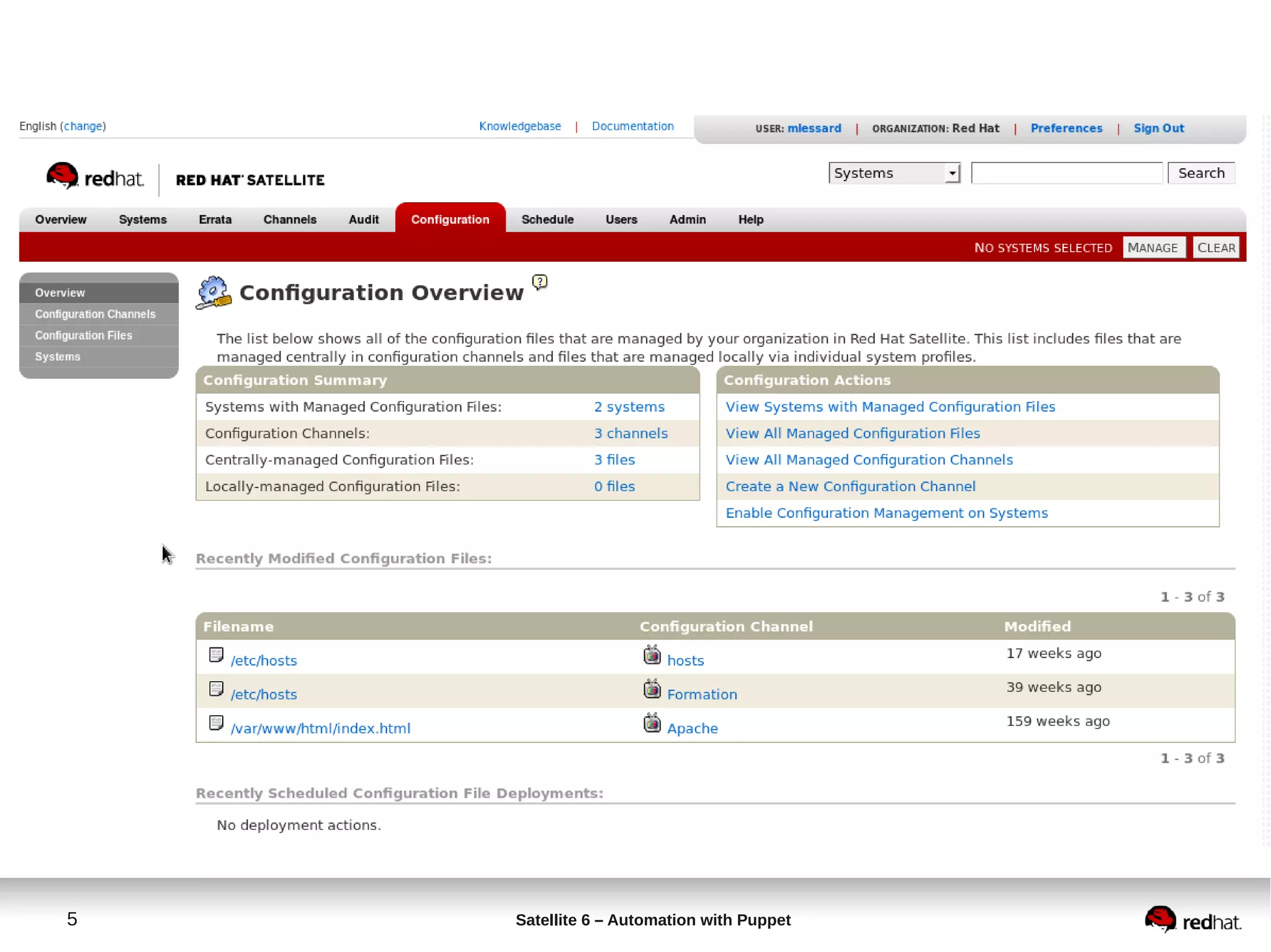 5 Satellite 6 – Automation with Puppet
 