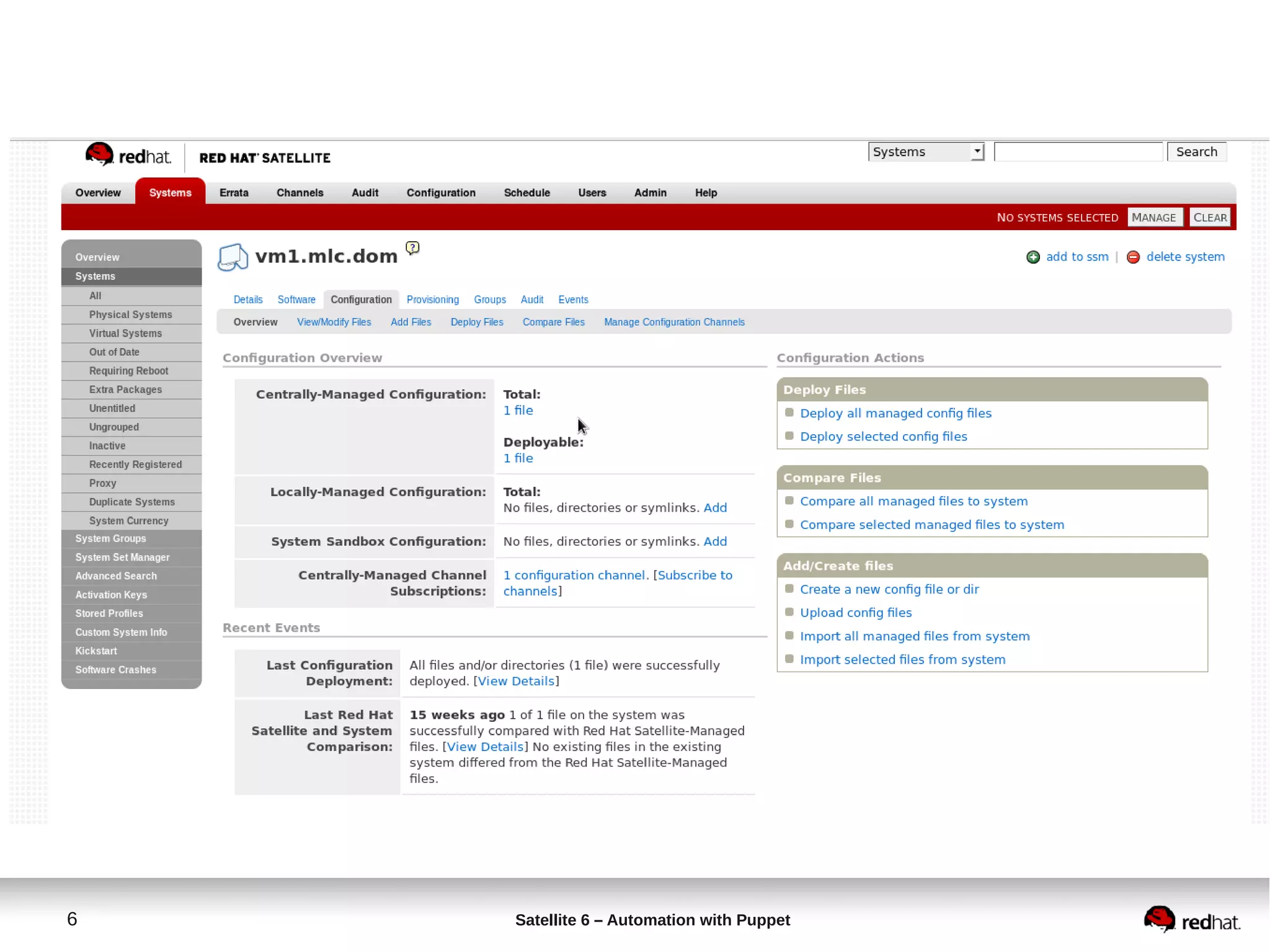 6 Satellite 6 – Automation with Puppet
 