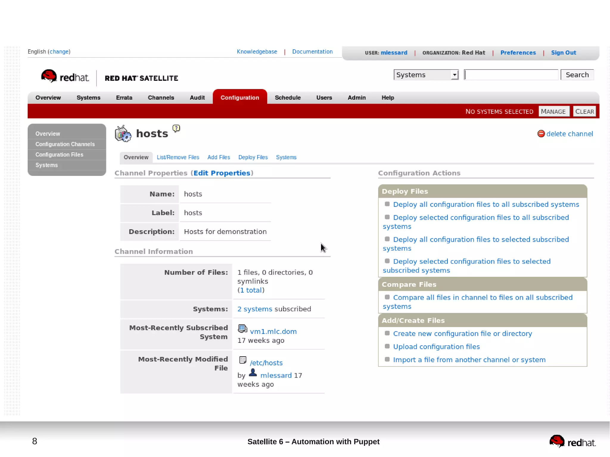 8 Satellite 6 – Automation with Puppet
Row 1 Row 2 Row 3 Row 4
0
2
4
6
8
10
12
Column 1
Column 2
Column 3
 