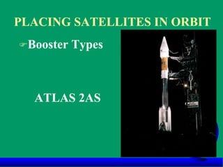 PLACING SATELLITES IN ORBIT
Booster Types
ATLAS 2AS
 