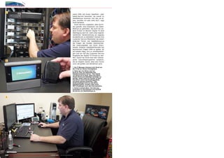 1
                                                                                                                     mand Hilfe mit ihrem Satelliten- oder
                                                                                                                     Kabel-Service brauchen, sie zuerst zu
                                                                                                                     SatelliteGuys kommen und das ist et-
                                                                                                                     was, worüber ich sehr stolz bin!“, sagt
                                                                                                                     Scott lächelnd.
                                                                                                                        Scott hat hier ungeplant, aber durch-
                                                                                                                     aus gewollt, eine Expansion von Satel-
                                                                                                                     liteGuys.us gefunden, die auch für an-
                                                                                                                     dere Firmen im Bereich Digital TV eine
                                                                                                                     Überlegung wert ist: statt unter eigener
                                                                                                                     rechtlicher Verantwortung ein eigenes
                                                                                                                     Kundenforum zu betreiben, können ihre
                                                                                                                     Customer Service Mitarbeiter bei einem
                                                                                                                     externen Forum wie SatelliteGuys.us
                                                                                                                     die Fragen der Kunden beantworten.
                                                                                                                     Die Ursprungsidee von Scott Grecz-
                                                                                                                     kowski, anderen Satellitenfreunden bei
                                                                                                                     technischen Fragen Hilfe zu geben, ist
                                                                                                                     auf bestem Weg, sich zu verselbständi-
                                                                                                                     gen und ein Teil des Customer Service
                                                                                                                     Angebots der Digital TV Firmen zu wer-
                                                                                                                     den. Damit hat Scott eine sehr interes-
                                                                                                                     sante Zukunftsperspektive entdeckt,
 2                                                                                                                   die es möglich macht, dass sein Forum
                                                                                                                     noch viel größer und attraktiver wird.

                                                                                                                     1. Als IT-Manager kümmert sich Scott um
                                                                                                                     die 14 Server seines Arbeitgebers.
                                                                                                                     2. Ganz neu von Sirius und von
                                                                                                                     Scott im Test: ein Heimradio des
                                                                                                                     Satellitenanbieters Sirius: "Das Signal
                                                                                                                     von Sirius ist so stark, dass man keine
                                                                                                                     direkte Sicht zum Satelliten benötigt, es
                                                                                                                     genügt, relativ nahe am Fenster zu sein
                                                                                                                     und schon reicht die Empfangsstärke
                                                                                                                     mit dieser kleinen Antennen." Das
                                                                                                                     Gerät empfängt nicht nur die Sirius
                                                                                                                     Satellitenradios, sondern über einen
                                                                                                                     WiFi-Empfänger auch alle Internetradios.
                                                                                                                     3. Scott in seinem Büro. Von hier aus
                                                                                                                     kontrolliert er die Software und Technik
                                                                                                                     der Server von SatelliteGuys.us



 3




216 TELE-satellite International — The World‘s Largest Digital TV Trade Magazine — 04-05/2012 — www.TELE-satellite.com
 