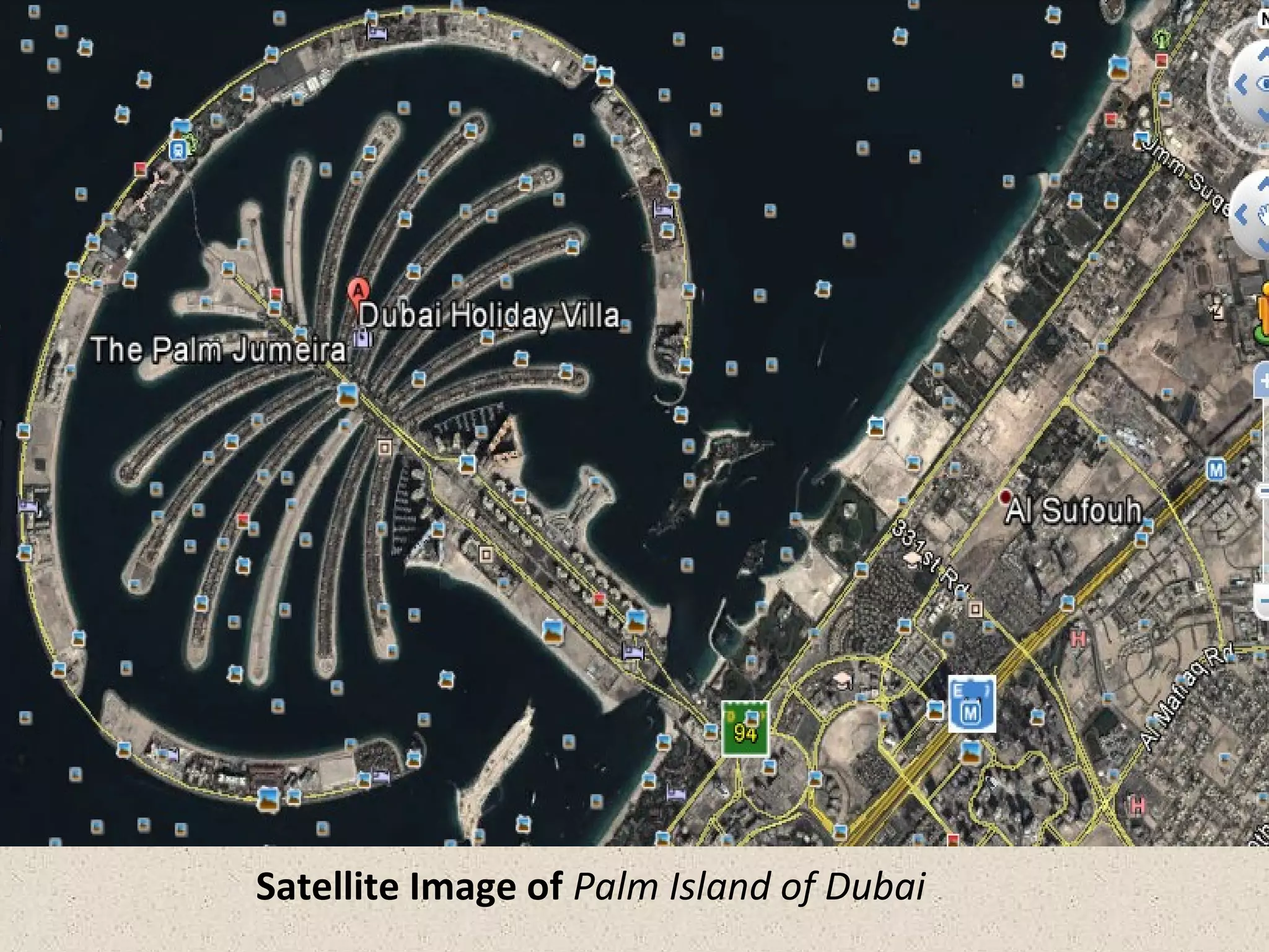 Satellite Image of Palm Island of Dubai
 