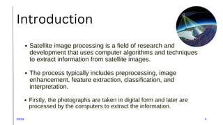 Satellite image processing with block diagram | PPT