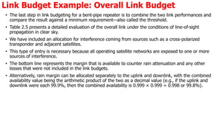 Basic Link Budget Analysis Example Satellite link design | PDF