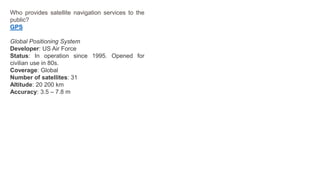 Satellite navigation and and how it works | PPTX