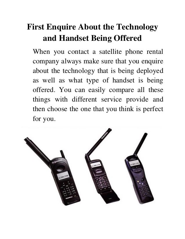 Select the Best Satellite Phone Service PlansSatellitephonerental