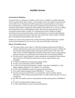 Satellite System | PDF