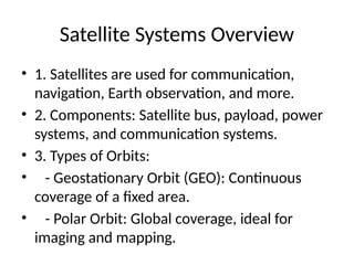 Comprehensive Study on Satellite Technology, Space Exploration, and ...