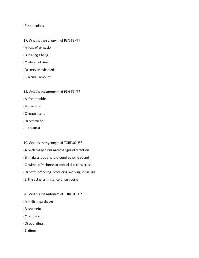 Sat English Vocabulary