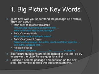 Sat Exam Reading Strategies Short Passages | PPTX