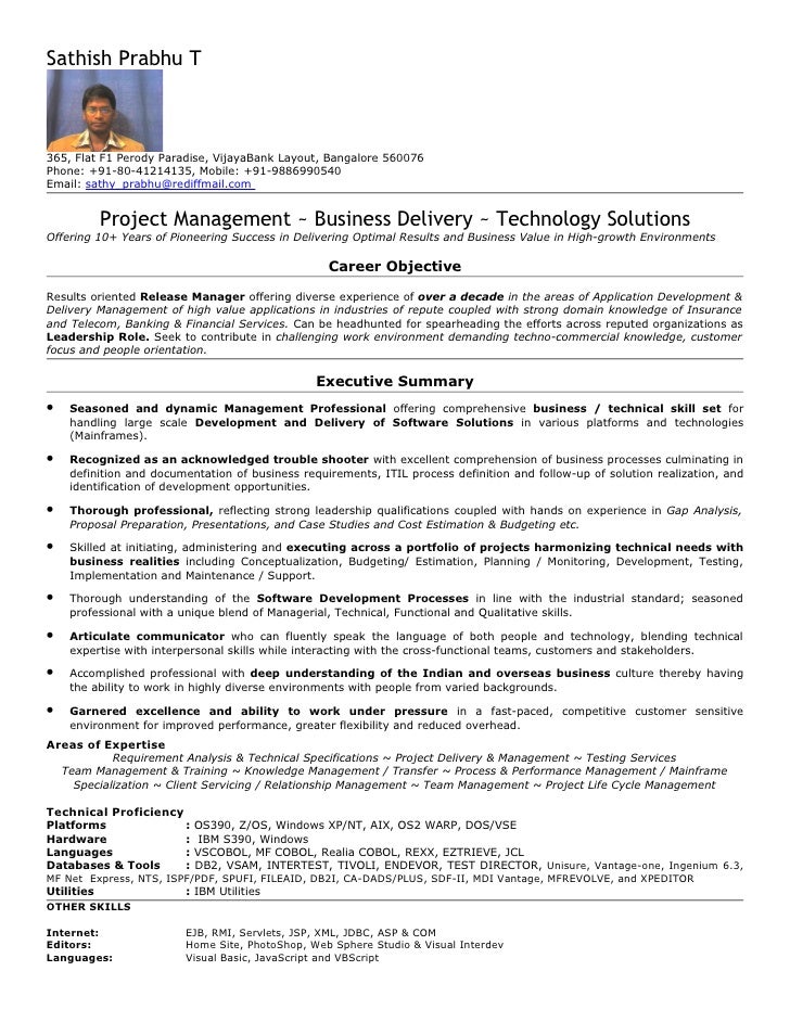 mainframe resume