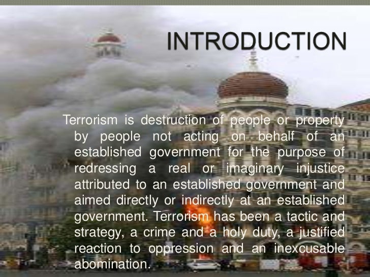 presentation on terrorism in india