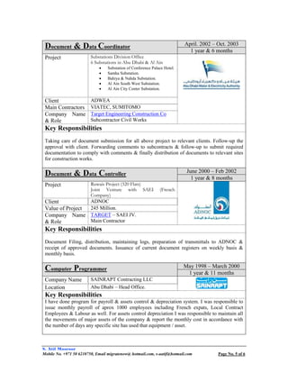 Atif Doc CV - S Atif Masroor - Document Control Manager / Specialist | PDF