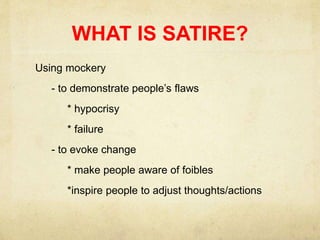 Techniques of Satire | PPTX