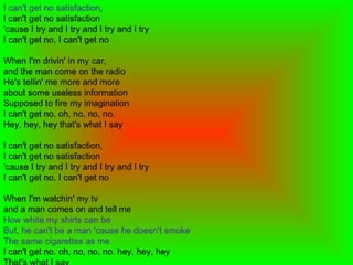 Satisfaction - Rolling Stones | PDF