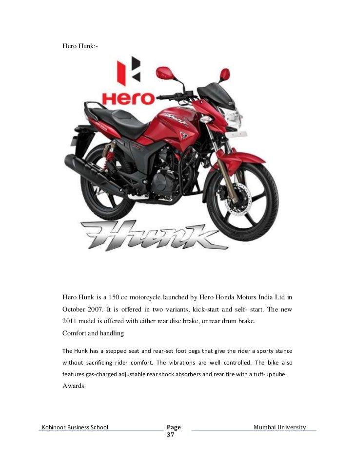 A Study Of Advertising And Sales Promotion Of Hero Two Wheelers I