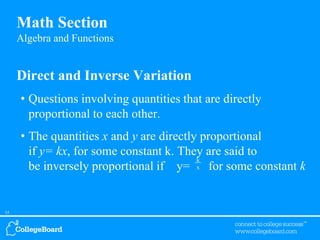 Sat Inverse Questions Sat math overview from college board | PPTX