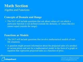Sat math overview from college board | PPTX