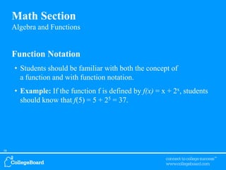 Sat math overview from college board | PPTX
