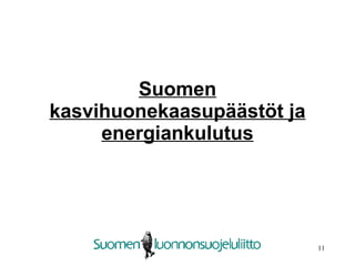 Suomen kasvihuonekaasupäästöt ja energiankulutus 